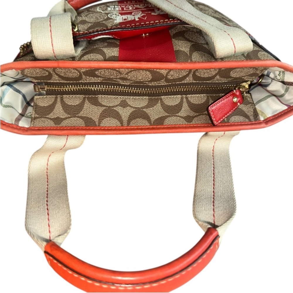 Coach Signature Y2K Vintage Heritage Tattersall Signature Tote - Picture 5 of 11